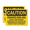 Signmission Designated Work Area Select Carcinogens Reproductive Hazards Caution Sign, Vinyl Dec5x3.5in, 2PK OS-2PACK-CS-D-35-L-19138 - alternate 1